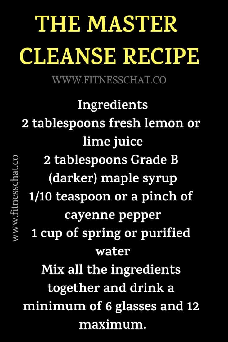 beyonce cayenne pepper diet recipe also known as The Master Cleanse lemonade diet Recipe 
