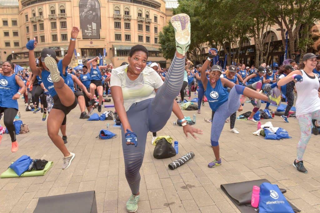 Planet Fitness Paints Nelson Mandela Square Blue With A Sweat