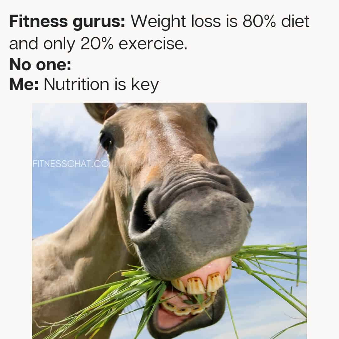 weight loss is 80% diet meme