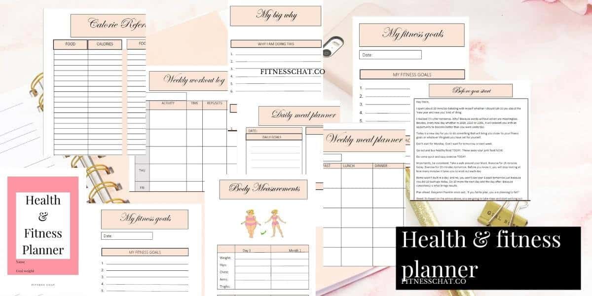 health and fitness planner