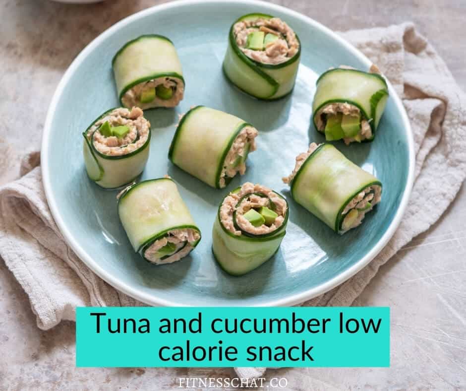 Tuna and cucumber low calorie snack