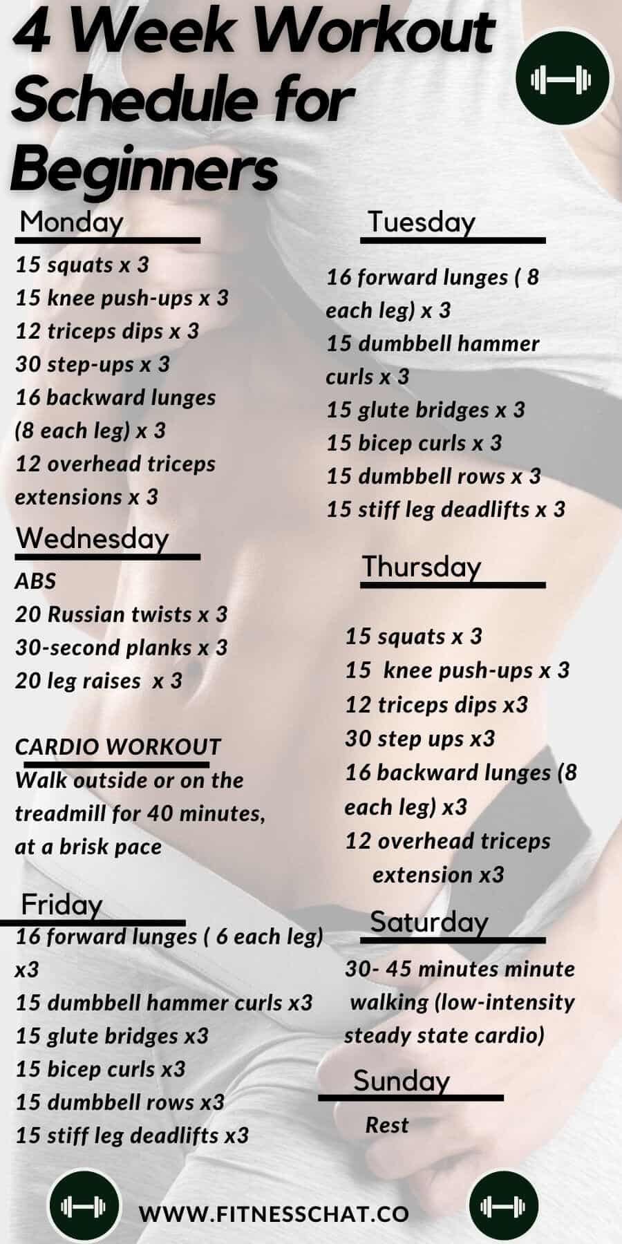 workout routines for beginners at home