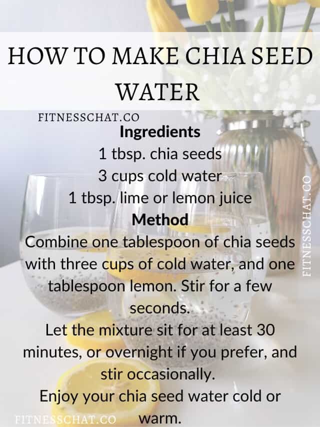 How to make chia seed water. chia seeds for weight loss recipe
