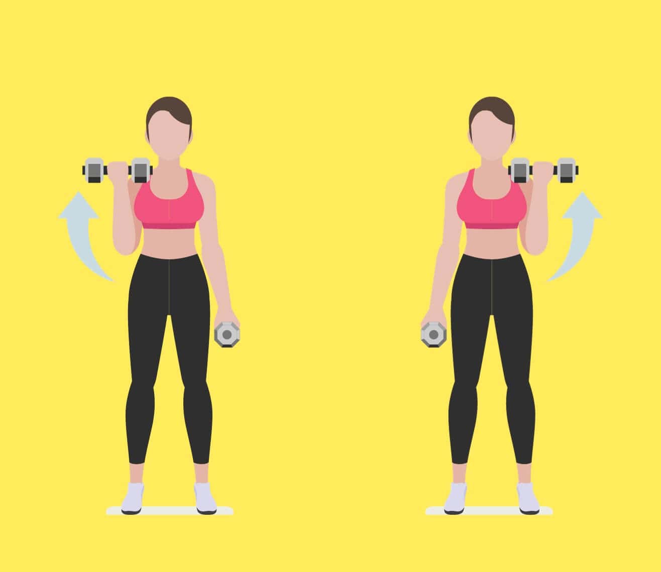 How to tone flabby arms with weights with Bicep curls 