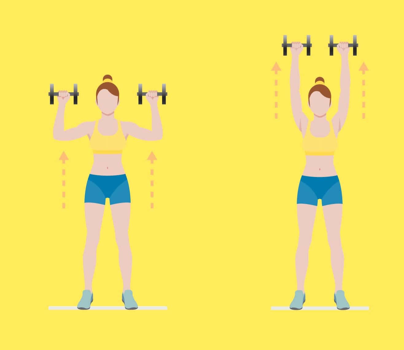 arm exercises with weights for flabby arms, Shoulder press 